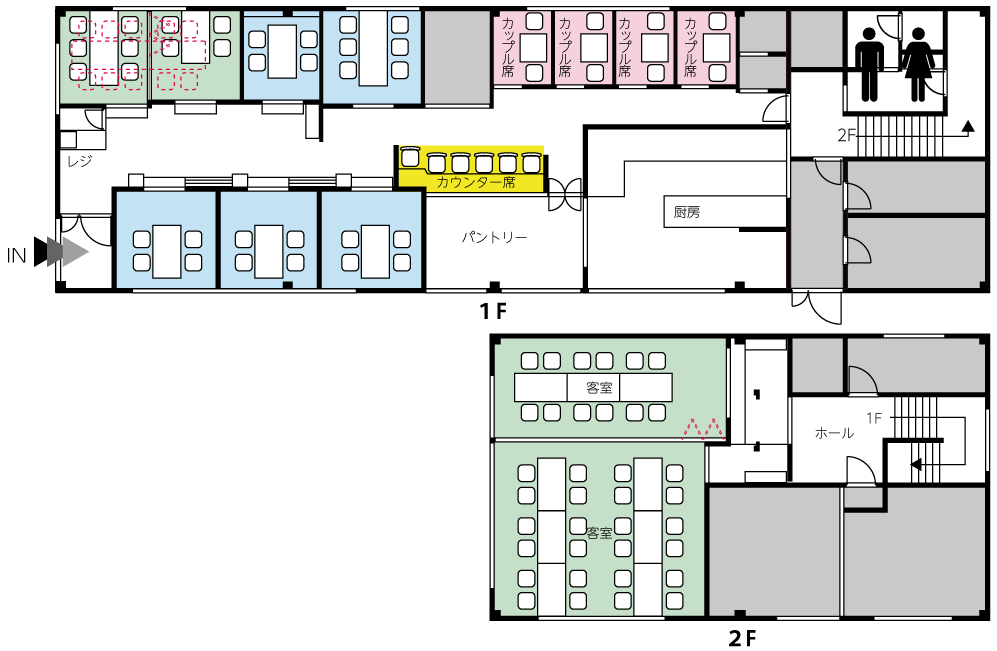敦賀駅前店 店舗平面レイアウト