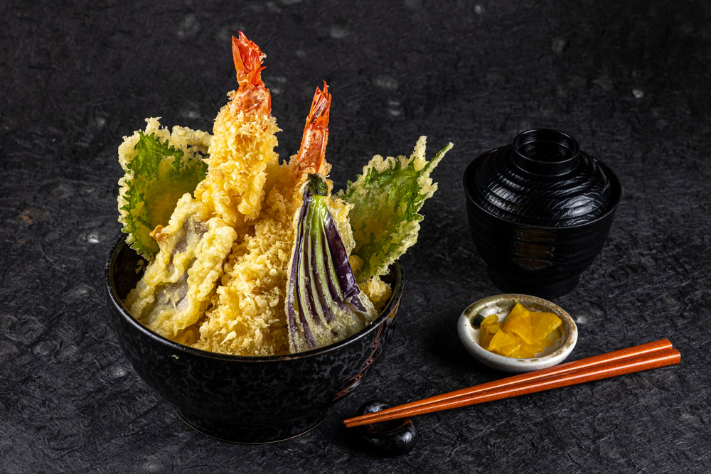 大海老と穴子の特上天丼